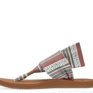 ▶️ Sanuk ◀️ Sling ST Dash & Stripe Sandals